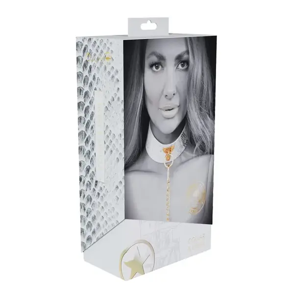 SHOTS OUCH COLLAR & LEASH FLORENCE WHITE