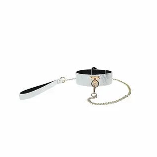 SHOTS AMERICA LLC OUCH! COLLAR & LEASH INTERNATIONAL FLORENCE COLLECTION WHITE