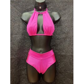MINOR CREATIONS BOYSHORT AND KEY HOLE TOP O/S PINK