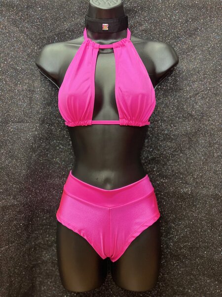 MINOR CREATIONS BOYSHORT & KEY HOLE TOP ONE SIZE PINK
