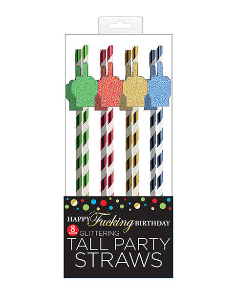 HAPPY FUCKING BIRTHDAY PARTY STRAWS