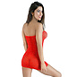 SAVAGE DRESS STRAPLESS RHINESTONE RED ONE SIZE