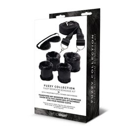 XGEN PRODUCTS WHIPSMART BONDAGE GEAR FUZZY BEDROOM SET BLACK