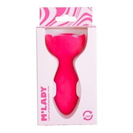 BMS FACTORY M'LADY ANAL PLUG ROTATING LIGHT UP RED
