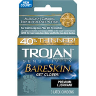 TROJAN TROJAN BARESKIN LATEX FREE 3 PK