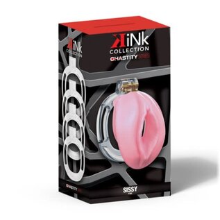 KINK SISSY CHASTITY CAGE PINK LIPS