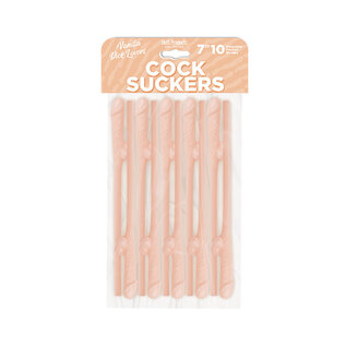 HOTT PRODUCTS *****COCK SUCKERS STRAWS 10PK VARIOUS