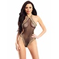 SAVAGE SAVAGE SEXY FISHNET BODYSUIT LEOPARD O/S
