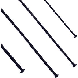 "OH" SOUNDING ROD SINGLE SILICONE VARIOUS SIZES .3 CM - 1.0 CM BLACK