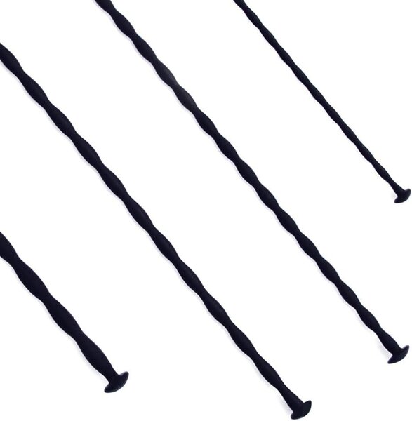"O" HEAVENS SOUNDING ROD SILICONE VARIOUS .3–1.0 CM BLACK