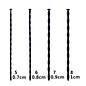 "O" HEAVENS SOUNDING ROD SET SILICONE 4 PC .7–1.0 CM BLACK