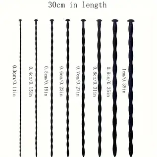 "O" HEAVENS "O" HEAVENS SILICONE SOUNDING RODS EACH VARIOUS SIZES .3 CM - 1.0 CM BLACK