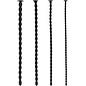 "O" HEAVENS SOUNDING ROD SET SILICONE 4 PC .7–1.0 CM BLACK