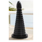 XR ANAL PLUG GIANT CONE RIBBED BLACK