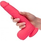 CALIFORNIA EXOTICS CALEX DILDO RAMBLING & THRUSTING SILICONE PINK 7"