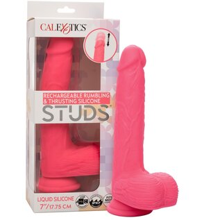 CALIFORNIA EXOTICS CALEX DILDO RAMBLING & THRUSTING SILICONE PINK 7"
