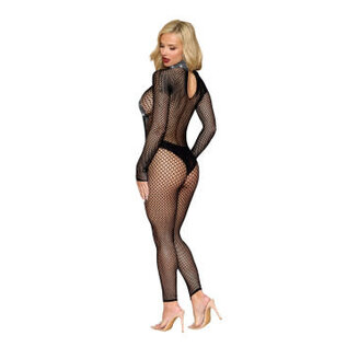 DREAMGIRL DREAM GIRL BODYSTOCKING LONG SLEEVE FISHNET ONE SIZE