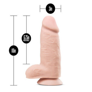 BLUSH DILDO/BALLS AU NATUREL 10" 2.75 POUNDER FLESH