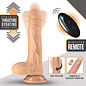 BLUSH VIBE DILDO/BALLS DR SKIN DR GREY THRUSTING/REMOTE 7" MOCHA
