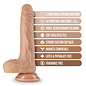 BLUSH VIBE DILDO/BALLS DR SKIN DR GREY THRUSTING/REMOTE 7" MOCHA
