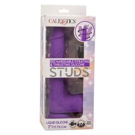 CALEX GYRATING & THRUSTING DILDO 7" PURPLE