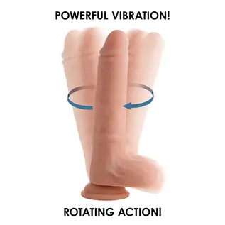XR DILDO BIG SHOT ROTATING VIBE W/REMOTE LIGHT 8"