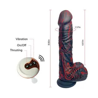 ADAM & EVE A&E BEDROCKER THRUSTING DILDO WITH REMOTE