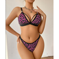 "O" HEAVENS BRA & PANTY LEOPARD PRINT LG