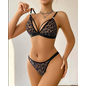 "O" HEAVENS BRA & PANTY LEOPARD PRINT LG