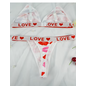"O" HEAVENS KISS'S N LOVE BRA & PANTY PINK/PURPLE
