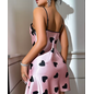 "O" HEAVENS CAMI FESTIVE HEARTS PINK & BLACK