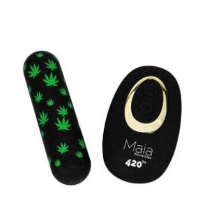 MAIA VIBE PANTY MAIA DATE NIGHT 420 REMOTE BLACK/GREEN L/XL