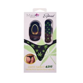 MAIA DATE NIGHT PANTY VIBE 420 REMOTE BLACK/GREEN L/XL