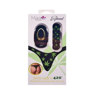 MAIA PANTY VIBE 420 W/REMOTE BLACK & GREEN LARGE/XL