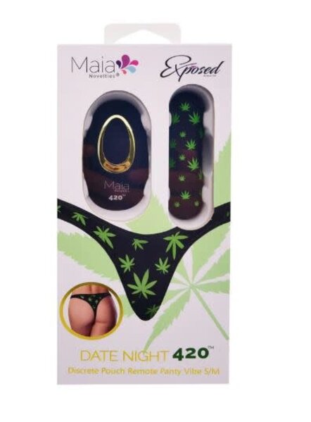 MAIA PANTY VIBE DATE NIGHT 420 BLACK & GREEN SMALL/MEDIUM