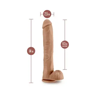 BLUSH DILDO/BALLS AU NATUREL SENSA FEEL DADDY 14"