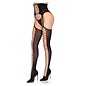LEG AVENUE THIGH HIGH GARTER COMBO LEG AVE HIGH WAIST STOCKING ONESIZE