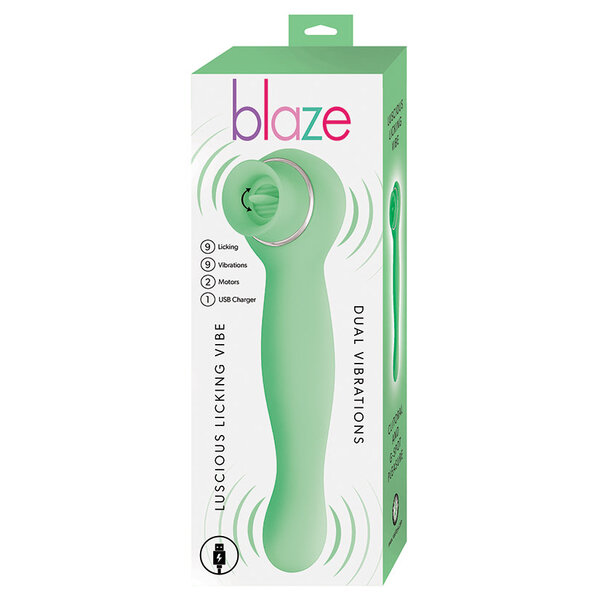 NASSTOYS CLIT STIM BLAZE LICKING DUAL ENDED GREEN