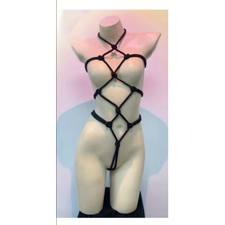 "O" HEAVENS BODYSUIT HOLLOW OUT ROPE BOUND