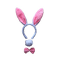 "O" HEAVENS BUNNY SET 3 PIECE WITH BENDY EARS WHITE ONE SIZE
