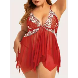 FAIRE CURVY FOX "OH" BABYDOLL HOPELESS ROMANTIC RED