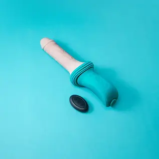 B VIBE THRUSTING DILDO WITH REMOTE