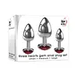 ADAM & EVE PLUG SET A&E METAL HEART ROSE RED