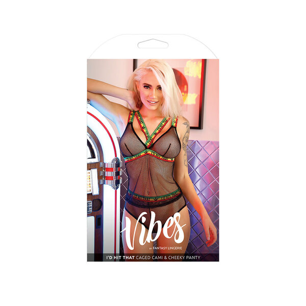 FANTASY LINGERIE I'D HIT THAT CAMI & CHEEKY PANTY LARGE/EXTRA LARGE