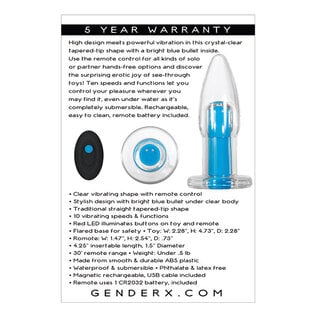 ELECTRIC NOVELTIES GENDER X PLUG W/REMOTE ELECTRIC BLUE