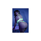 FANTASY LINGERIE GLOW CUPLESS BRA & THONG PLUS SIZE