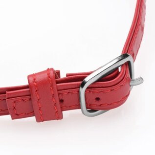 MASTER SERIES LEATHER CHOKER HEART WITH LOCK AND KEY