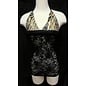 MINOR CREATIONS MC TIGER CUT OUT DRESS WITH THONG O/S BLK/GOLD