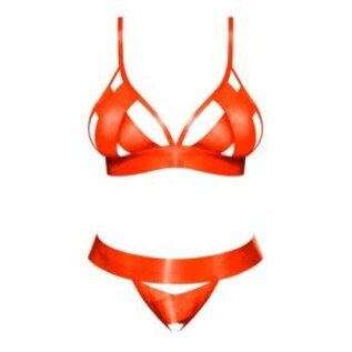STRAP TEASE BRA AND CROTCHLESS PANTY