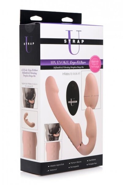 STRAP U STRAPLESS STRAP ON ERGO W/REMOTE LIGHT